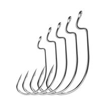 Anzóis Worm De Abertura Ampla 25 Peças Aço De Alto Carbono Com Barba Offset Para Texas Rig Jig Crank