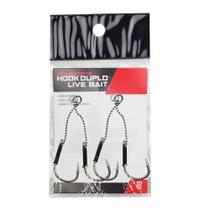 Anzol Albatroz Suporte Hook Duplo New Live Bait 1/0 Anzol Albatroz Suporte Hook Duplo New Live Bait 1/0