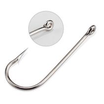 Anzol Argola Para Pesca Profissional em Aço Niquelado N1 Caixa com 50 Unidades