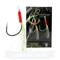 Anzol Assist Hook Babitonga com Penacho Verde 2 Un