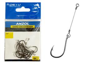 Anzol C/ Encastoado Rígido Chinu Black Nº 02 - 10 Unidades - Deyu Anzol C/ Encastoado Rígido Chinu Black Nº 02 - 10 Unidades - Deyu