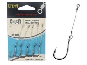 Anzol C/ Encastoado Rígido Chinu Black Nº 09 - 05 Unidades - Celta Anzol C/ Encastoado Rígido Chinu Black Nº 09 - 05 Unidades - Celta