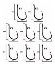 Anzol Chinu Nº6 Black Nickel Marine Sports 100 Peças