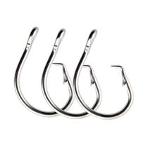 Anzol Circular 13/0 Circle Hook Niquelado 50 Unidades Pesca - DE-YU