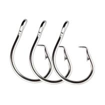 Anzol Circular 9/0 Circle Hook Niquelado 50 Unidades Pesca
