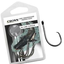 Anzol Crown in Line Circle Black Nº 7/0 - 6 Peças Anzol Crown in Line Circle Black Nº 7/0 - 6 Peças
