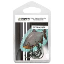 Anzol Crown Iseama Sure Black Ideal para Pesqueiros Número 12 com 10 Unidades