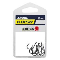 Anzol Crown Koiso Black Nº12 Feito Em Aço Carbono Forjado 5 Unidades P/ Pesca