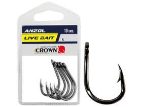 Anzol Crown Live Bait Black Nº 4 - 10 Peças Anzol Crown Live Bait Black Nº 4 - 10 Peças