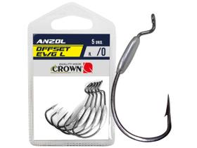 Anzol Crown Offset EWG Lastreado N 7/0 - 5 Peças