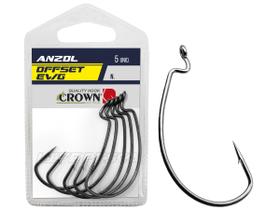 Anzol Crown Offset EWG N 6/0 - 5 Peças