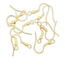 Anzol de metal para base brinco modelo bolinha cor dourada