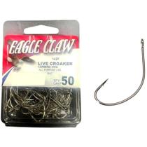 Anzol de Pesca Pescaria Eagle Claw Live Croaker 142F C/50un Tam 2/0