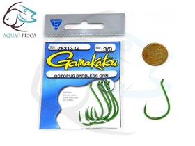 Anzol Gamakatsu Green Octopus 3/0 (Barbless) Cartela com 6 unidades Anzol Gamakatsu Green Octopus 3/0 (Barbless) Cartela com 6 unidades
