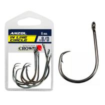 Anzol In Line Circle Black - Crown N 8/0