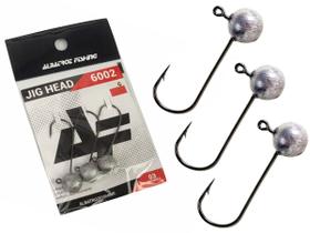 Anzol Jig Head Albatroz 6002 Black Níquel N 4/0 (17gr) - 3 Peças