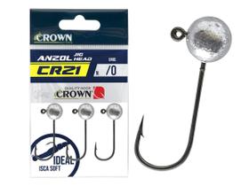 Anzol Jig Head Crown CR21 Black Nº 5/0 (20gr) - 3 Peças