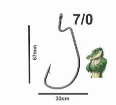 Anzol Offset 7/0 kit com 10 pç marca EWG