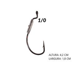 Anzol offset lastreado weight hook com 3 unidades