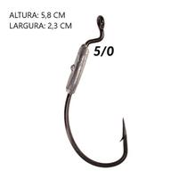 Anzol offset lastreado weight hook com 3 unidades
