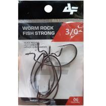 Anzol Offset Para pesca com Minhoca shad grub Isca Artificial Soft - 1 cartela