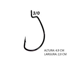 Anzol offset super lock com 10 unidades