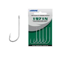 Anzol Pesca Marine Sports 1971N Acabamento em Nickel Cartela Nº7/0 Com 10 Peças