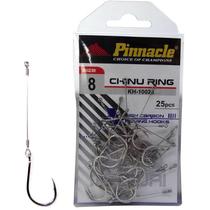 Anzol Pinnacle Encastoado Chinu Ring Nickel N.08 com 25 unidades