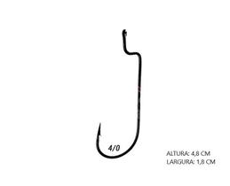 Anzol pinnacle offset round bend aço carbono maruri com 10 unidades