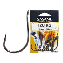 Anzol Sasame Izu Ringed F-918 Black Nickel Tamanho 1/0 com 14 Unidades