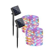 Ao Ar Livre Solar Led Luz Da Corda De Fadas 102m 52m 32m 22m 12m 7m Jardim Festão Lâmpada Decoração