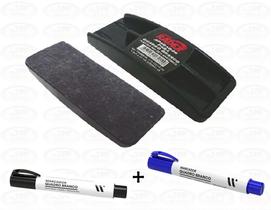 Apagador Para Quadro Branco C/ 2 Pinceis Marcadores Azul/pre Apagador Para Quadro Branco C/ 2 Pinceis Marcadores Azul/pre