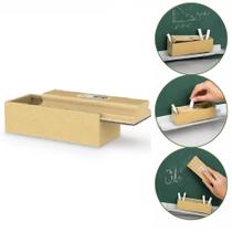 Apagador porta giz quadro negro limpador lousa verde estojo madeira escola empresa professora curso mdf portatil apaga Apagador porta giz quadro negro limpador lousa verde estojo madeira escola empresa professora curso mdf portatil apaga