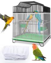 Apanhador de sementes para gaiola de pássaro Bissap Universal Nylon White Apanhador de sementes para gaiola de pássaro Bissap Universal Nylon White