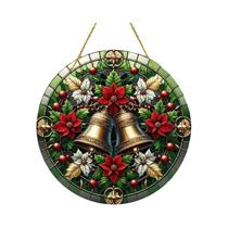 Apanhador De Sol De Acrílico Para Natal, Vidro Manchado, Decoração Suspensa Para Janela, Varanda,