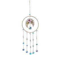 Apanhador De Sonhos Colorido Feito À Mão Com Cristais E Lua Para Decoração De Parede De Quarto