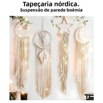 Apanhador De Sonhos Tecido Tapeçaria Estrela Lua Pano Pendurado Para Decoração De Casa Estilo Norte