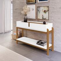 Aparador 2 Gavetas Lizz Branco/Cedro - Casa D Móveis Aparador 2 Gavetas Lizz Branco/Cedro - Casa D Móveis