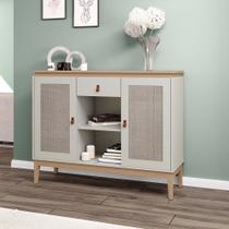 Aparador 2 Portas 1 Gaveta com Pés de Madeira Trama Movelbento Aparador 2 Portas 1 Gaveta com Pés de Madeira Trama Movelbento