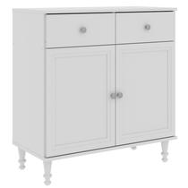 Aparador 2 Portas 2 Gavetas 80 cm R629 Branco Dtall Aparador 2 Portas 2 Gavetas 80 cm R629 Branco Dtall
