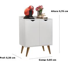 Aparador 2 Portas Buffet Acalanto Cantinho Café Pés Palito cores - Comprar Moveis em Casa