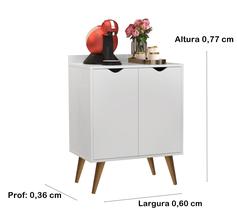 Aparador 2 Portas Buffet Cava Pés Palito Branco - Comprar Moveis em Casa