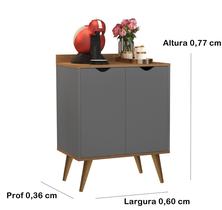 Aparador 2 Portas Buffet Cava Poncho Pés Palito - Várias Cores - Comprar Moveis em Casa