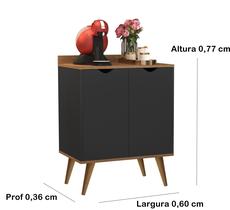Aparador 2 Portas Buffet Cava Poncho Pés Palito - Várias Cores - Comprar Moveis em Casa