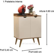 Aparador 2 Portas Buffet Espresso Cantinho Café Pés Palito - Comprar Móveis Em Casa