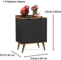 Aparador 2 Portas Buffet Espresso Cantinho Café Pés Palito - Comprar Móveis Em Casa