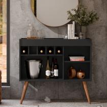 Aparador Adega 5 Garrafas 2 Nichos Pés Palito Retrô New Odin EJ