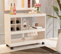 Aparador Adega Bar com Suporte para Taças 4050 Perola Aparador Adega Bar com Suporte para Taças 4050 Perola