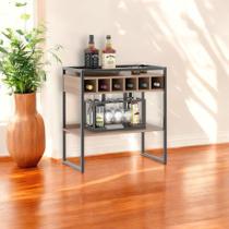 Aparador Adega Bar Montana com Prateleira e Nichos para Vinhos - Pleno