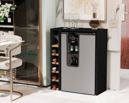 Aparador Adega Bar Para Cervejeira Preto / Nature - MJM Casa dos Móveis Aparador Adega Bar Para Cervejeira Preto / Nature - MJM Casa dos Móveis